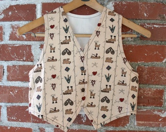 Boy's vest, Childrens vest, vest, Diana Marcum fabric, Northwoods vest