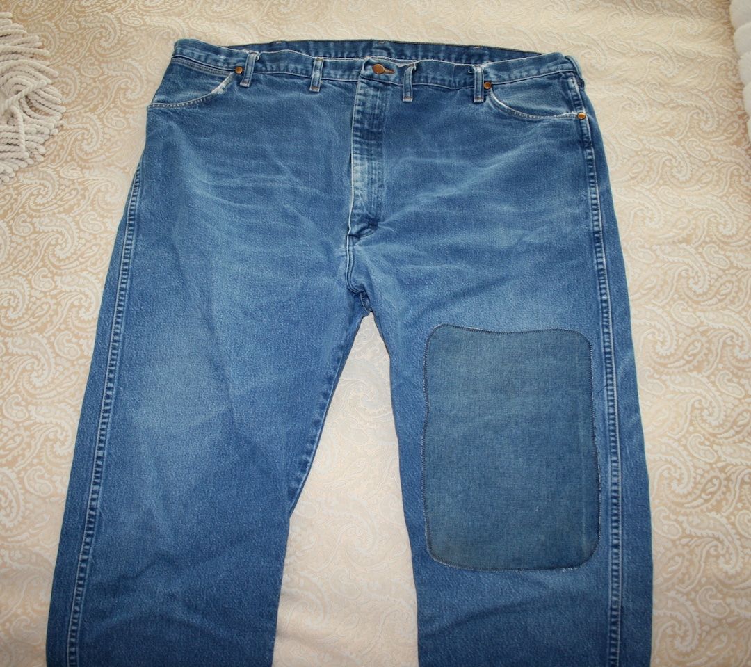 Vintage Wrangler Jeans, Distressed, Medium Blue, 48