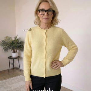 Women's Wool Cashmere Cardigan | Soft Fluffy Knit Cardigan | Cashmere Blend Cardigan | Wool Cardigan Women | Women's Cardigan Gift for Her