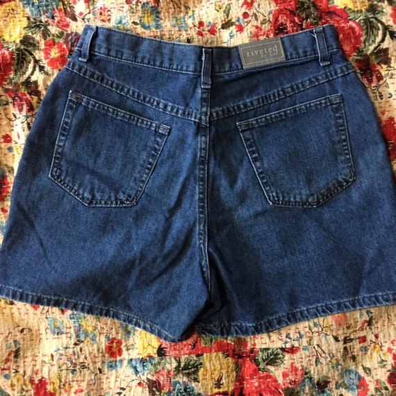 Vintage Lee Riveted High Waisted Jean Shorts Size… - image 2