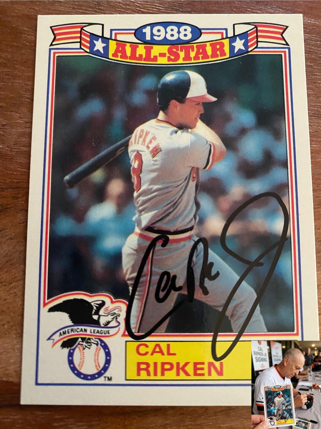 Cal Ripken Jr in Person Autograph Card Photo Proof Mlb Orioles - Etsy ...