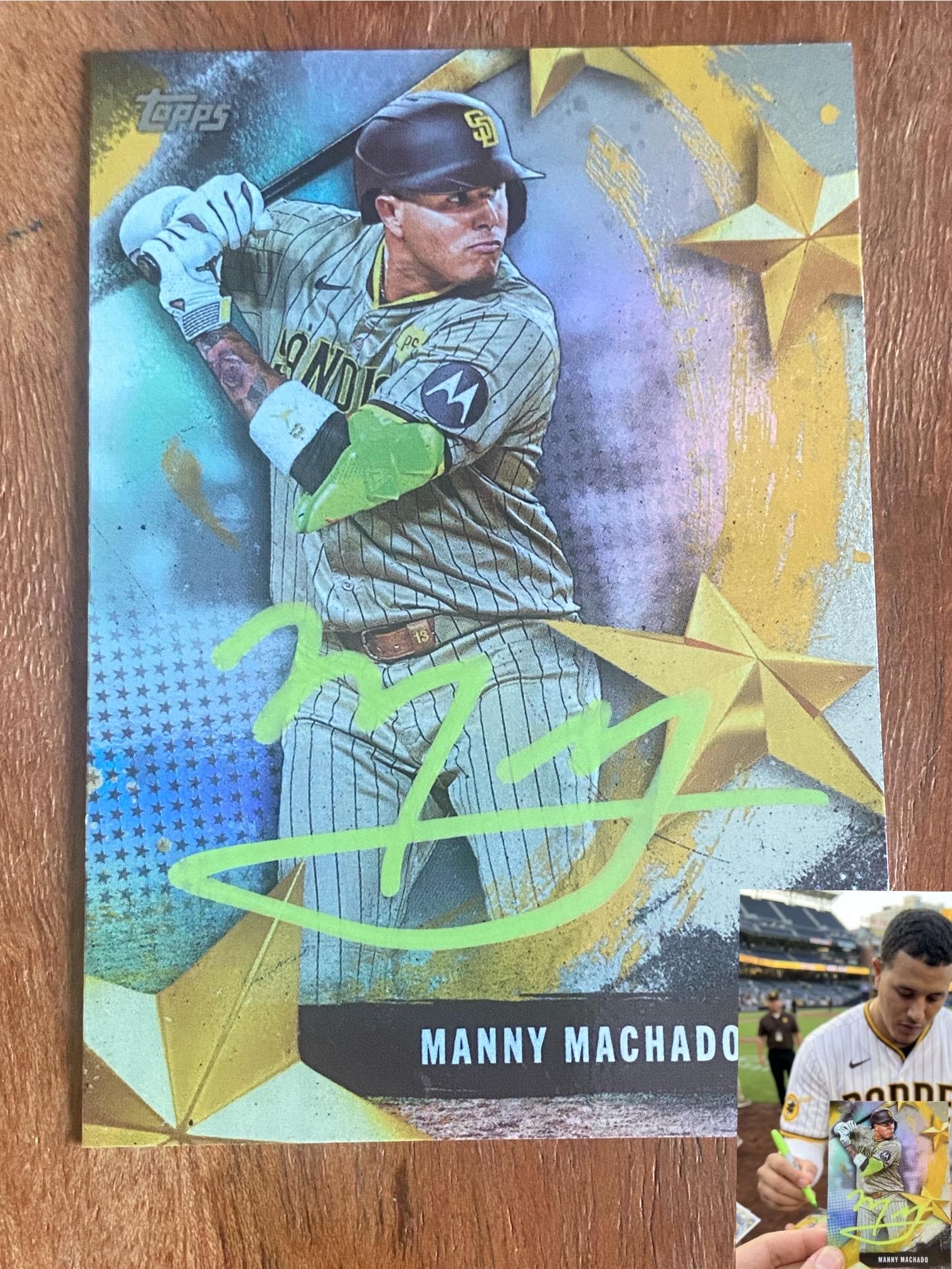 Manny Machado In-person Signed Card – Photo Proof – MLB Autograph