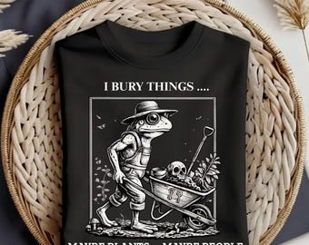Entierro cosas, tal vez plantas, tal vez personas PNG: Regalo de jardinería con humor negro, planta de crimen real, diseño de camiseta para introvertidos (descarga digital)