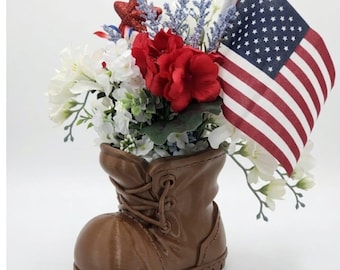 Patriotic Boot Planter