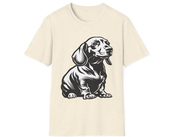 Dachshund t shirt, Unisex Softstyle T-Shirt, dog people t-shirt, dog lovers gift, presents for dad, dog parent, dog dad gift, dog mom gift.