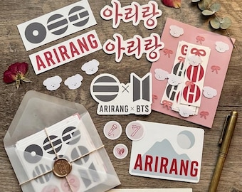 K-Pop Inspired Temporary Tattoo Set | Arirang Theme, Fandom Spirit Icons (Skin Safe, Matte Finish)