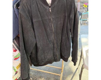 90er Wildleder Vintage Bomber Jacke