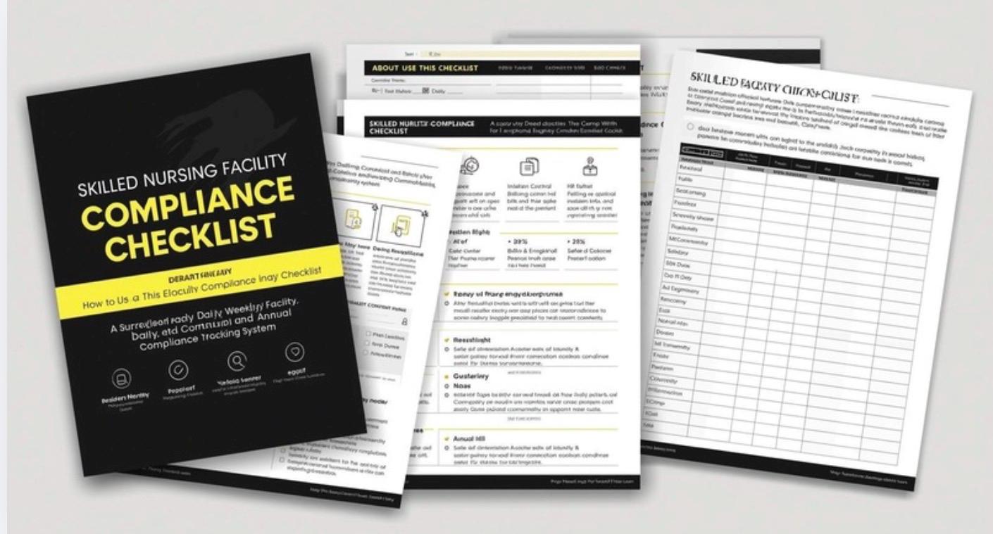 Skilled Nursing Facility Compliance Checklist & Calendar (digital ...