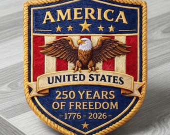 USA 250th Anniversary Patch 1776-2026, American Eagle Embroidered Patch, Iron & Sew On Patches for Jacket Backpack Clothes, 250 Years Gift