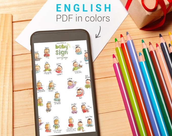 EN Baby Sign Language Poster ENGLISH PRINTABLE Pdf Sign With Baby ...