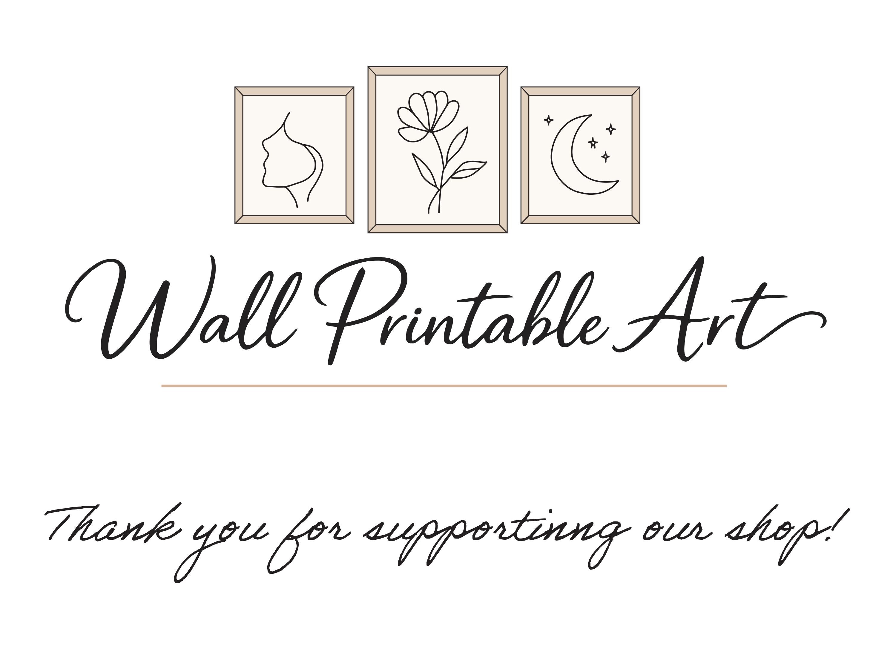 Neutral Boho Floral Wall Art Printable, Minimalist Flower Line Drawing ...