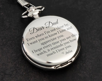 Father's Day Gifts, Even When I'm Not Close By - Personalized Pocket Watch