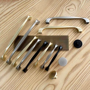 Poignées de tiroir minimalistes modernes en alliage de zinc, poignées durables de matériel d'armoire