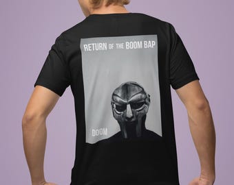 Return of the Boom Bap MF DOOM Tribute Shirt Underground Hip Hop Tee Vinyl Rap Producer Streetwear