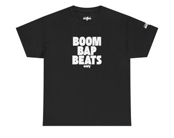Cotton Boom Bap Beats Shirt, Graphic Crew Neck Apparel, Old School Hip Hop Tee