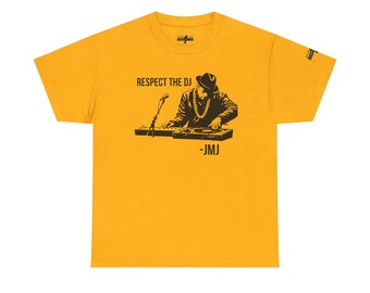 Respect DJ Shirt JMJ Tribute Hip Hop Turntable Vinyl Scratch Legend Culture Apparel