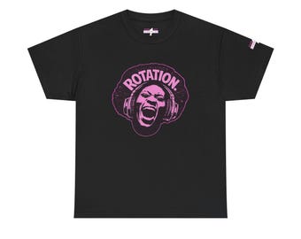 Rotation Psychedelic Funk DJ Shirt, Vinyl Turntable Tee, Groove Culture Apparel, Record Collector Gift Hip-Hop