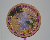 Purple Easter Bunny Wall Hanging