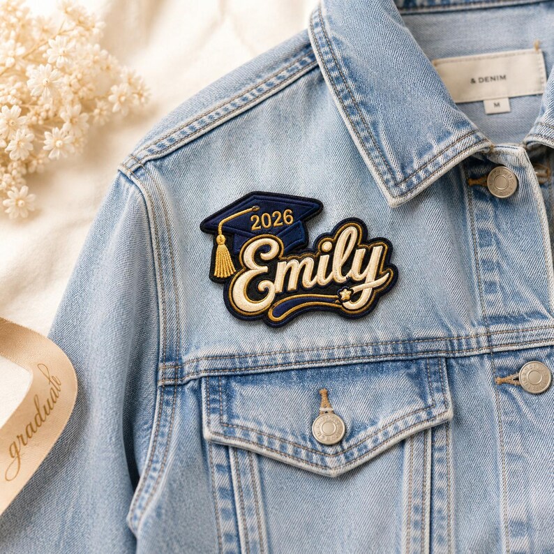 Ase Gradution Patch Custom Graduation Name Patch, Class of 2026 Embroidered Lettering ...