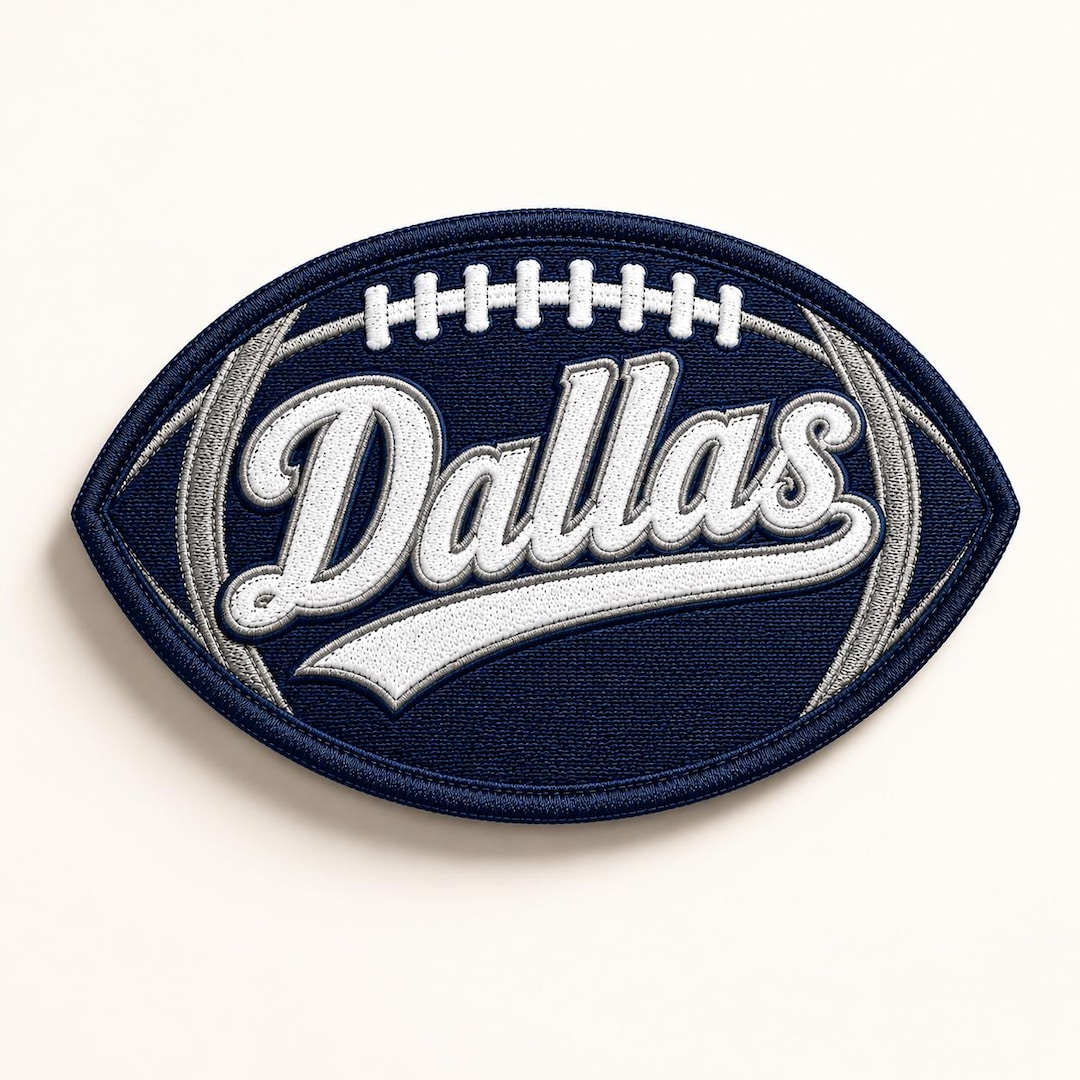 Dallas American Football Patch, Embroidered Iron on Badge, Sports Fan ...