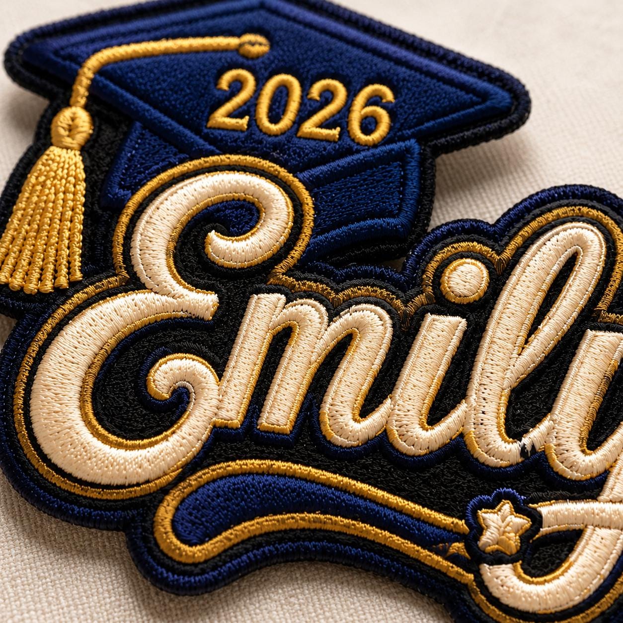 Ase Gradution Patch Custom Graduation Name Patch, Class of 2026 Embroidered Lettering ...