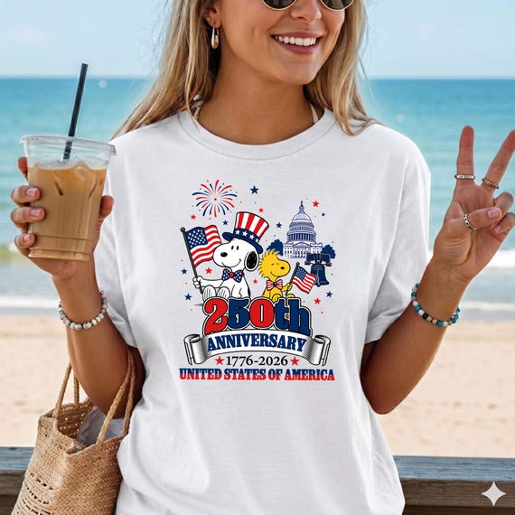 Patriotic Cartoon Friends 250th Anniversary Shirt: USA Celebration Apparel