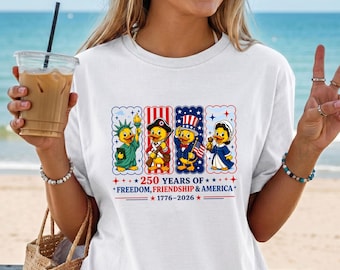 Comfort Colors Patriotic Duck Shirt, America 250 Years Freedom Tee