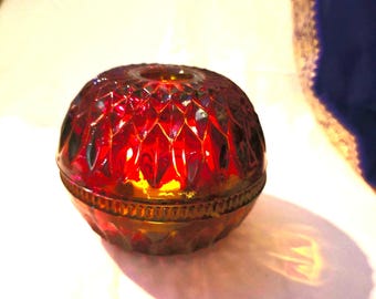 Vintage Indiana Glass 'Mt Vernon' Fairy Lamp