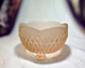 Fenton Frosted pink Glass Candy dish