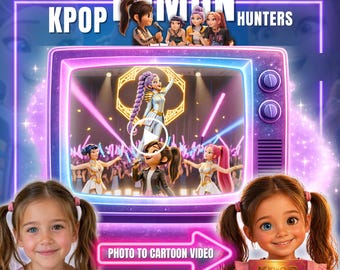 Gepersonaliseerde KPOP Demon Hunters-video, foto omgezet in cartooncadeau: maak van je kind een KPOP-ster!