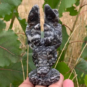 3.9 "+ Natürlicher Zebrastein, Hirsch, Schädel, Kristallhirsch, Kristallschädel, Dekoration, Kristallmuster 1PC