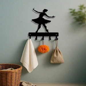 Ballet Dancer Wall Hook | Decorative Metal Key Holder | Dance Room Decor | Ballet Gift | Home Organization | Dance Mom Gift