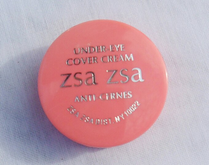 Zsa Zsa Under Eye Cover Cream, Zsa Zsa Gabor Cosmetics, Movie Star