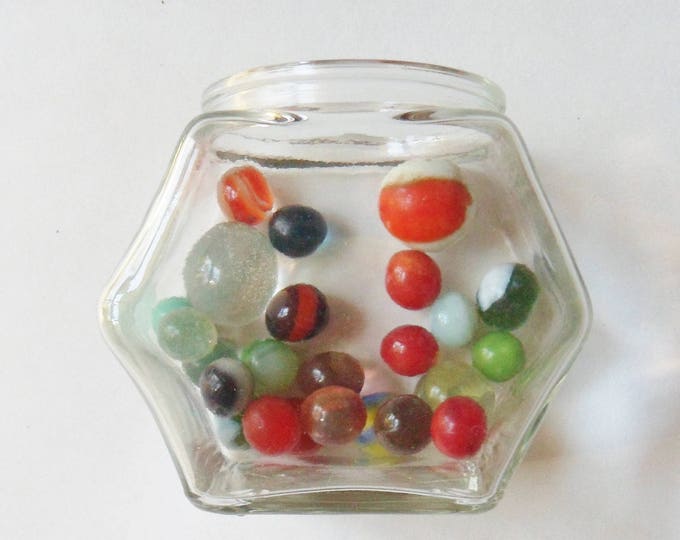 Small Fish Bowl Anchor Hocking Glass Aquarium Bowl Six Sided Etsy