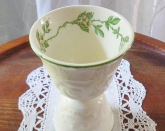 Steubenville Double Egg Cup, Orange Blossom Pattern with Raised Features, Vintage Egg Server