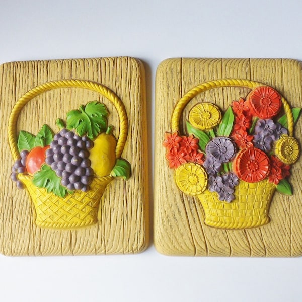 Basket Wall Plaques Etsy
