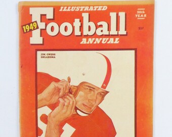 Illustrated Football Annual 1949, Jim Owens Oklahoma on Cover, Football Yearbook