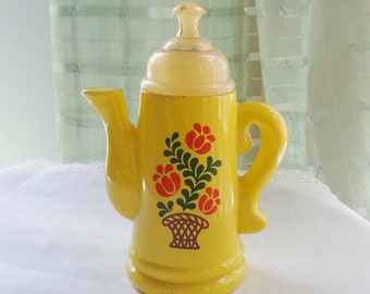 CLEARANCE Avon Koffee Klatch Bottle, Foaming Bath Oil Coffee Pot, Vintage Novelty Avon Coffee Pot Bottle, Paint Has Worn off the Top
