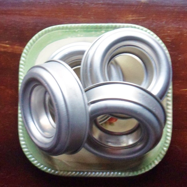 Four Ring Jello Molds, Vintage Aluminum Kitchen Molds