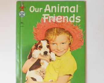 Our Animal Friends Book, Vintage Rand McNally Animal Story Book 1961