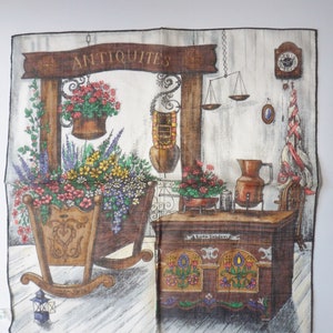Antique Store Hanky, Vintage A Skandia Robinson Golluber Hanky 1967-68