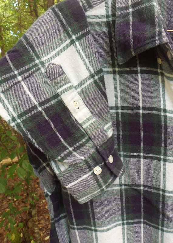 Old Navy Flannel Button Down Shirt, Mens Vintage … - image 4