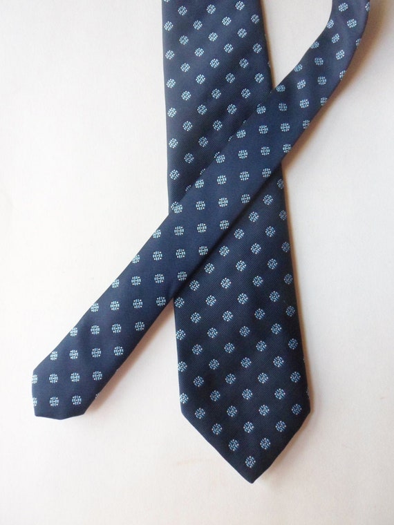 Andhurst Custom Collection Necktie, Vintage Dark Blue Dacron