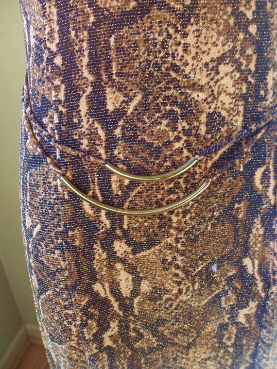 Metallic Reptile Dress, Floor Lengh Evening Gown,… - image 3
