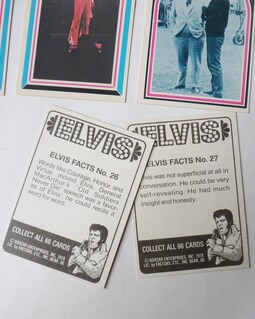 Elvis Collector Cards, Nine Elvis Presley Trading Cards 19-27