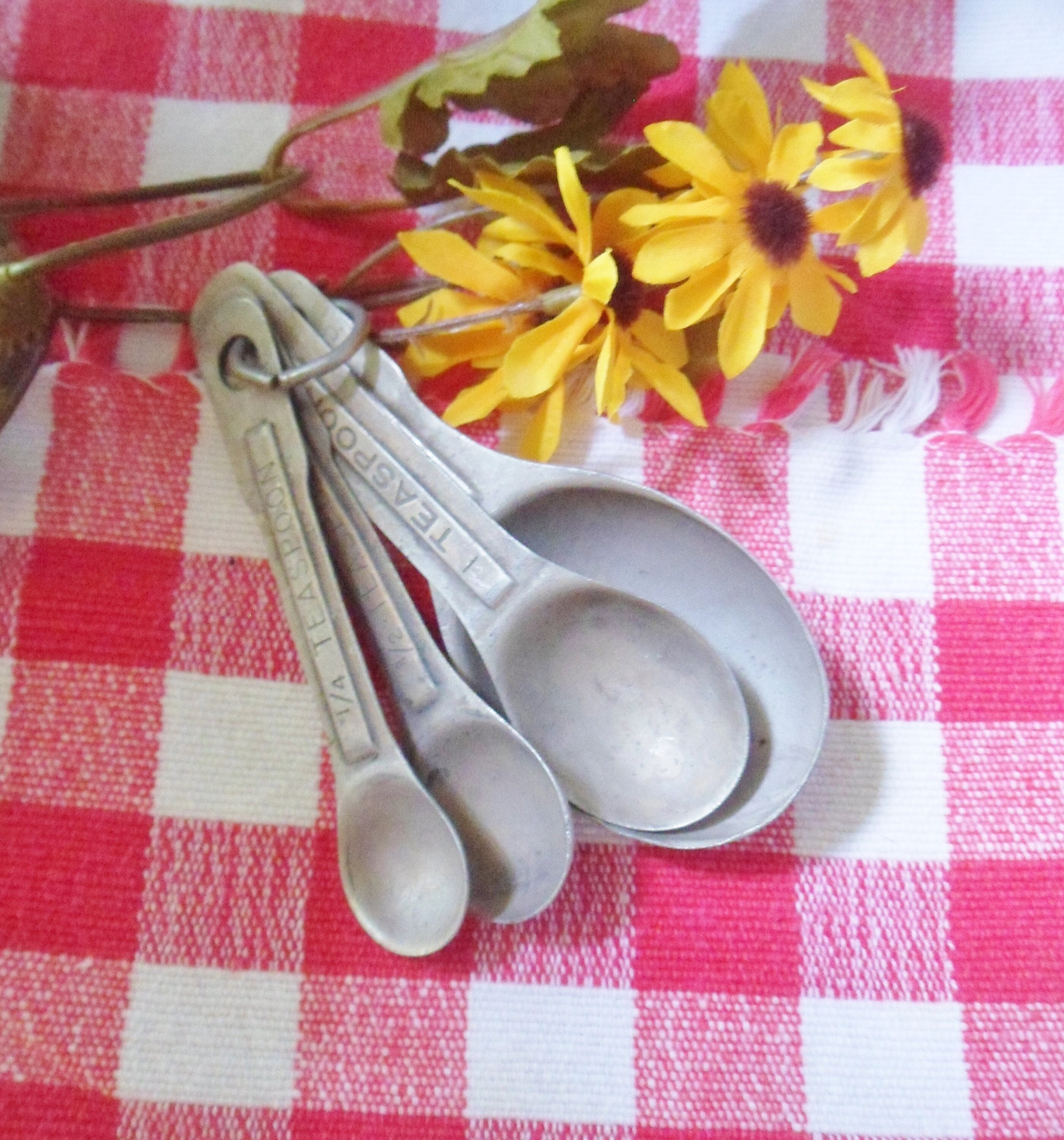 Vintage 1940s Aluminum Measuring Spoons Made in USA -  Norway