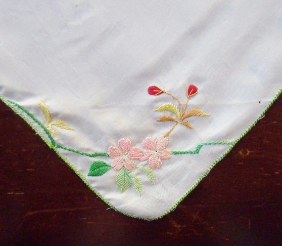 Suzhou Silk Hanky, Double Sided Chinese Embroidery, Vintage