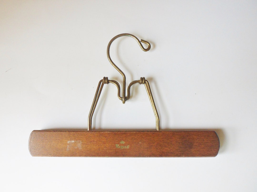 Regent Wooden Hanger Clamp Style Vintage Garment Hanger for Etsy