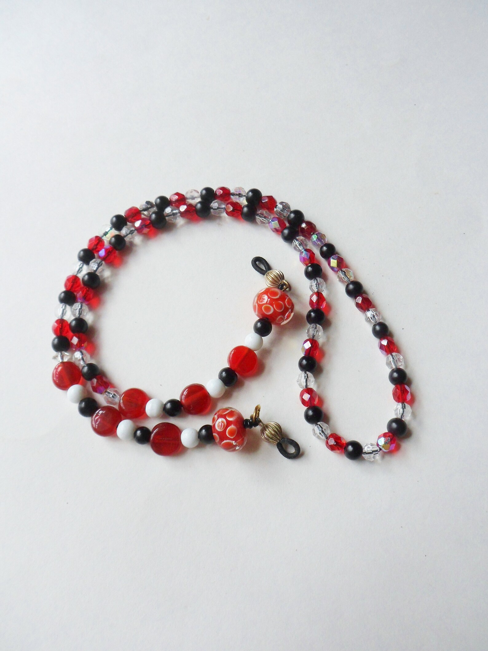 Lampwork Bead Eyeglass Chain Glass Bead Glasses Holder Etsy