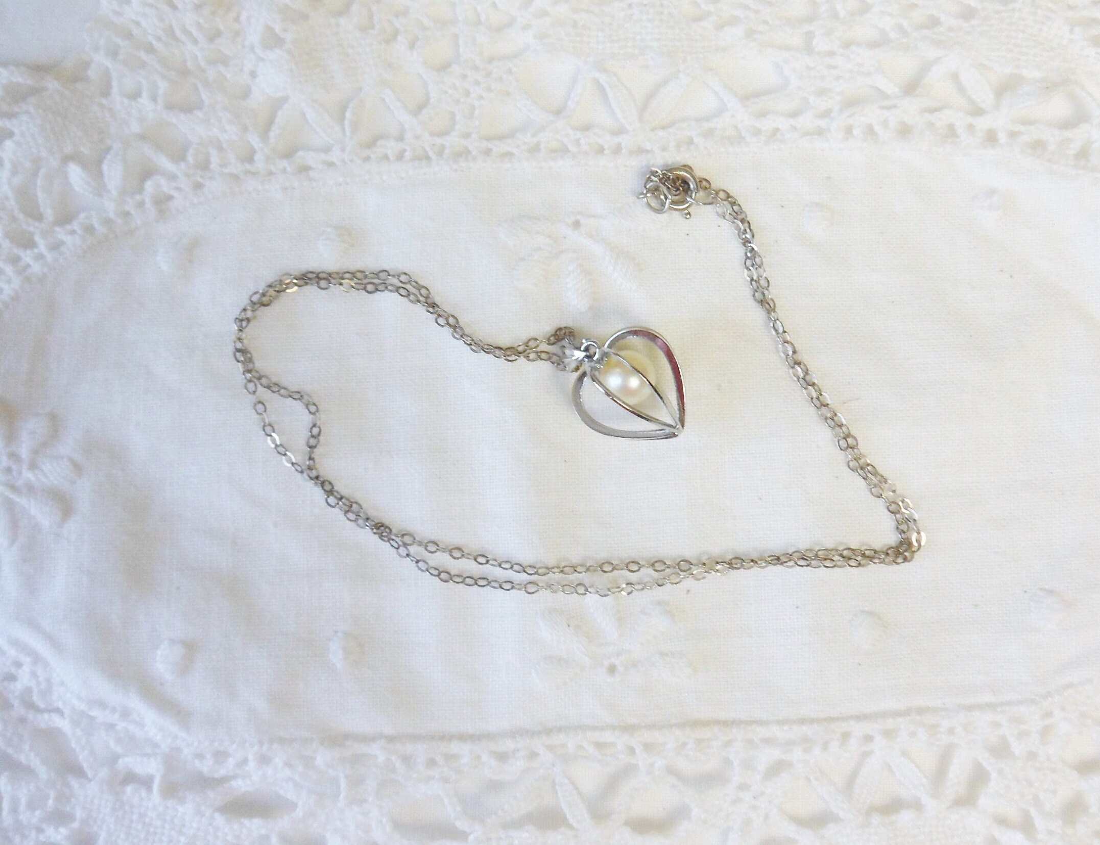 ネックレス・ペンダント TATIANA Silver 925 Heart Inside Pearl Necklace NZ2183 500515 Mother of Pearl Heart Pendant Necklace,pearl Heart Necklace